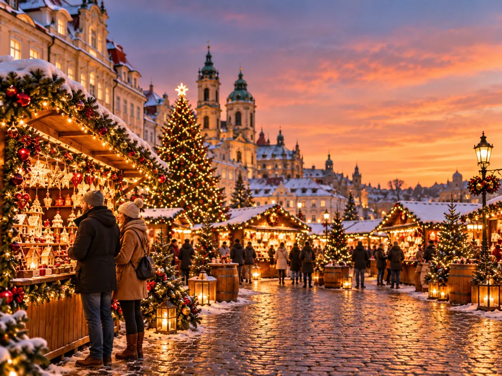 Sfeerillustratie van een kerstmarkt bij het onderwerp Kerstmarkt Marbella