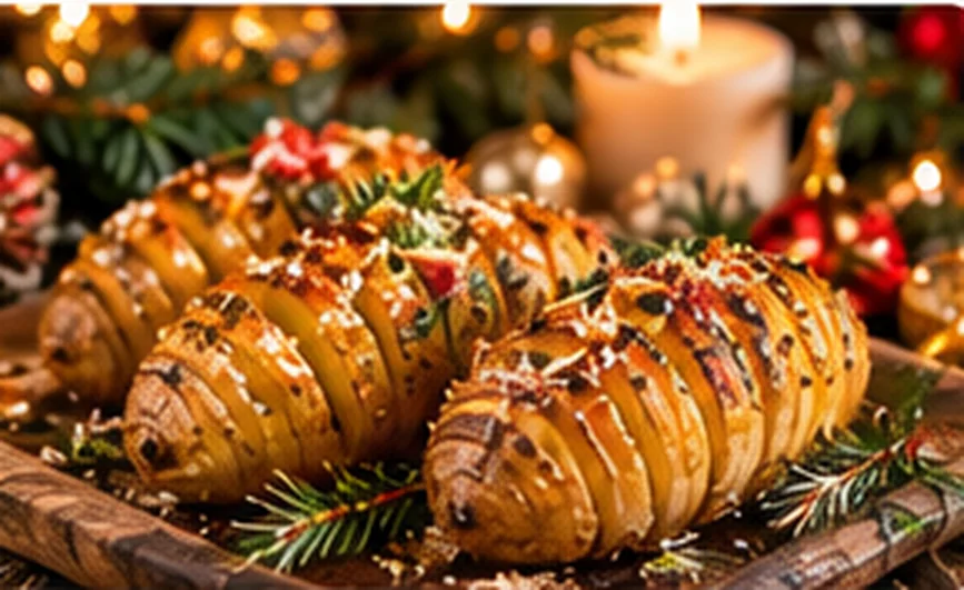 Feestelijke geroosterde aardappelen met rozemarijn